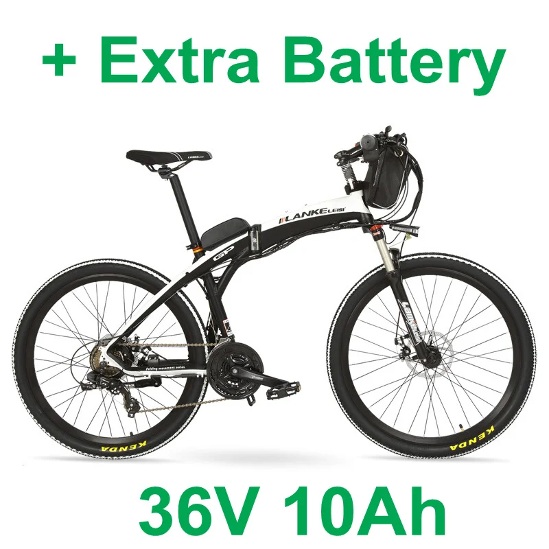36V 10Ah Black Plus Lankeleisi GP для электрического велосипеда, складной велосипед, 26 дюймов 36/48 V, 240 W, дисковый тормоз, быстро складывающаяся, горный велосипед - Цвет: 36V 10Ah Black Plus