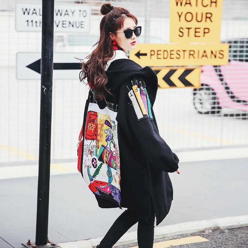 Женская зимняя куртка с капюшоном новинка 2020 модное Свободное длинное пальто