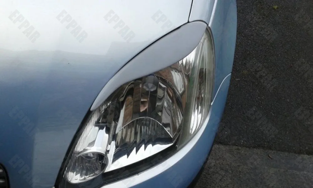 Неокрашенная Стекловолоконная фара веки брови для 1998-2005 Toyota Yaris, echo хэтчбек