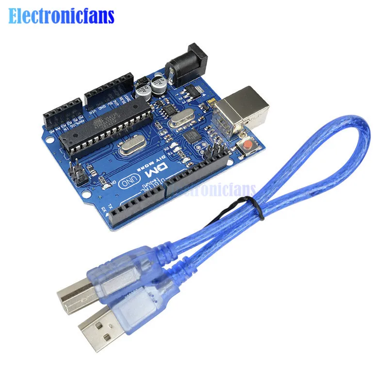 Макетная плата UNO R3 ATmega328P CH340G CH340 микроконтроллер зуммера ATMEGA16U2 3 В 5 в постоянного