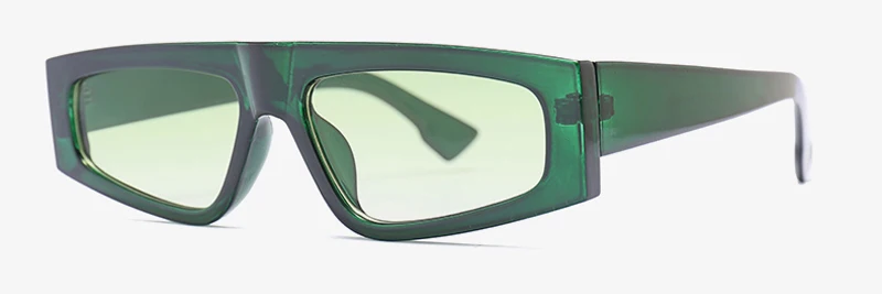 green Peekaboo прямоугольные солнцезащитные очки для женщин Мода Летний стиль черные зеленые солнцезащитные очки Женские Подарочные элементы uv400 - Цвет линз: green