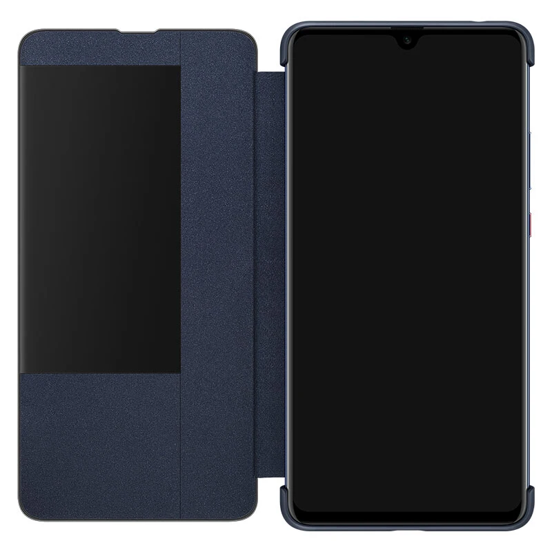 Чехол-книжка для Huawei Mate 20 X кожаный с окошком сенсорного экрана | Мобильные
