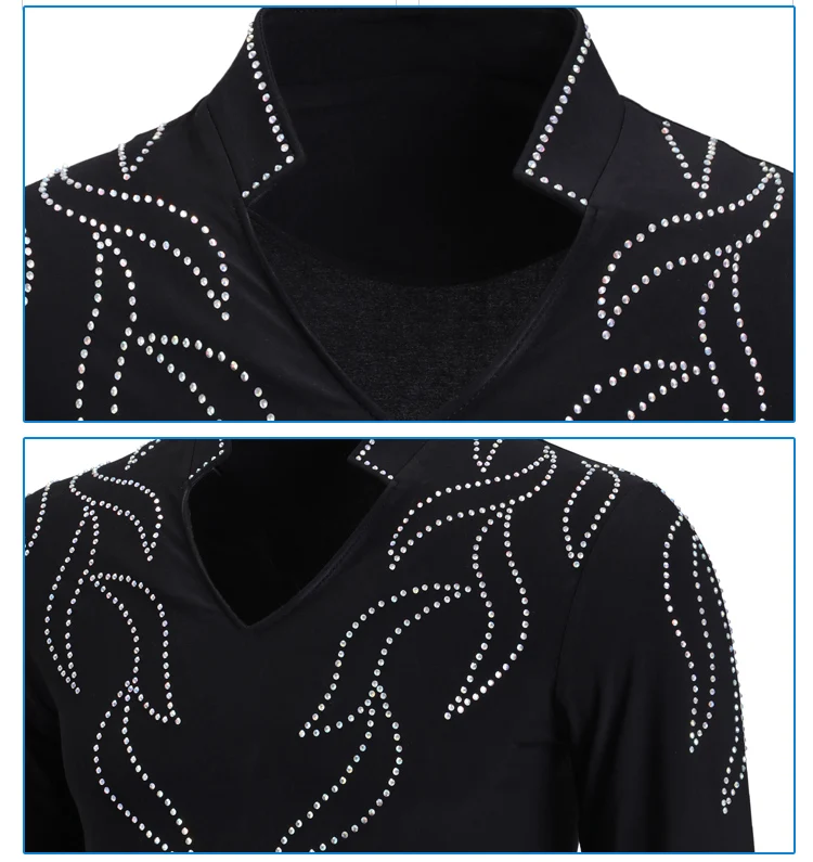

New men's Latin shirt Latin dance costumes friendship national standard competition performance adult costumes