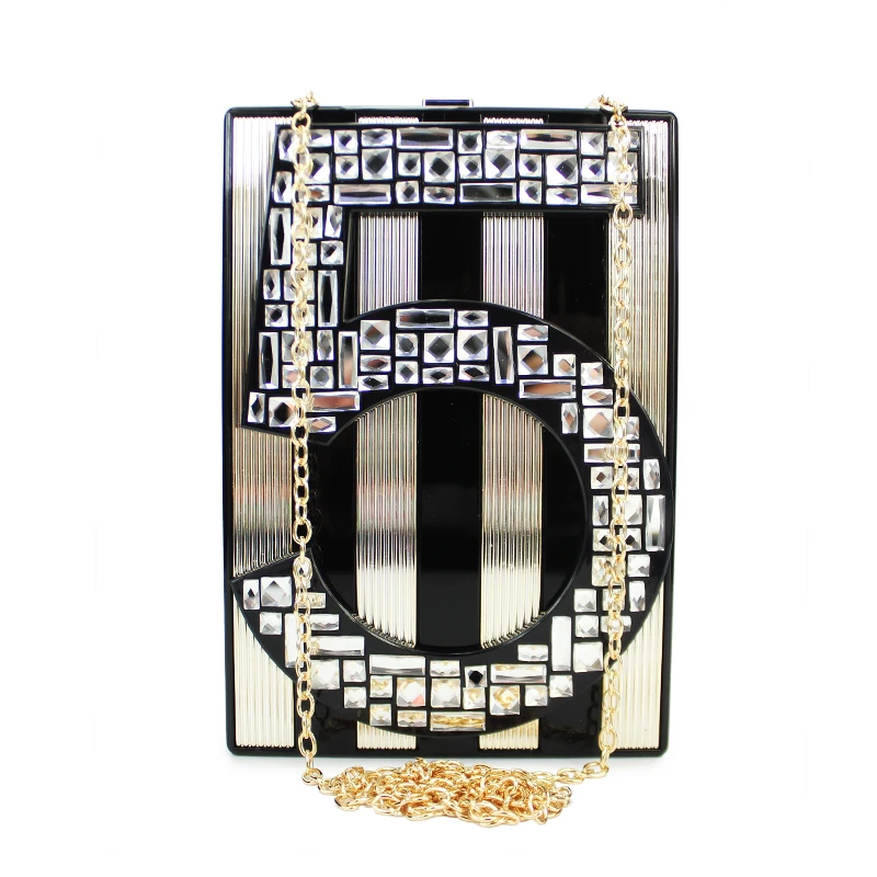 Мода акриловые выпускного вечера женщин вечерняя сумочка BS010 очки металлический