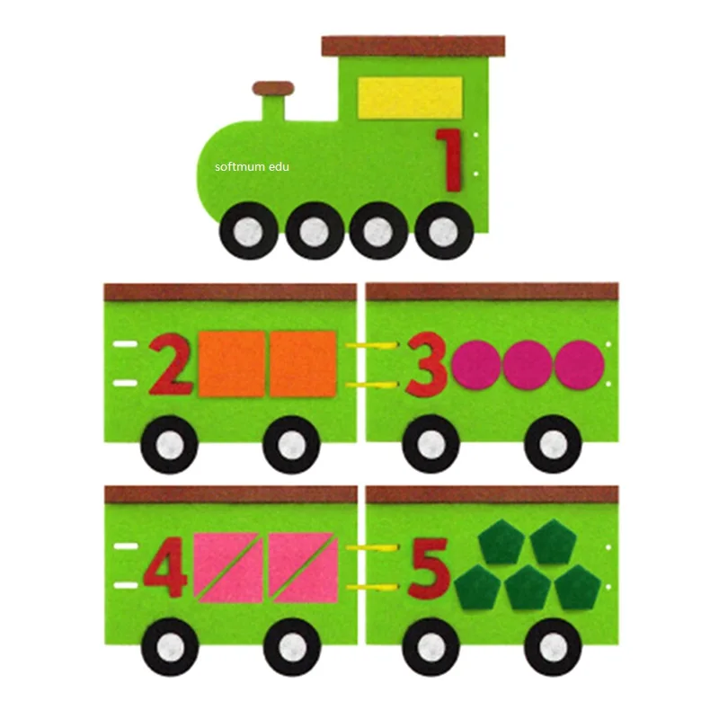 DIY мини-поезд математические игрушки дошкольное обучение Монтессори помощь
