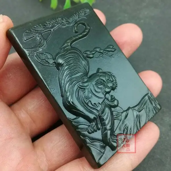 Бесплатная Доставка Синьцзян Хэтянь нефрит кулон голова тигра для безопасности