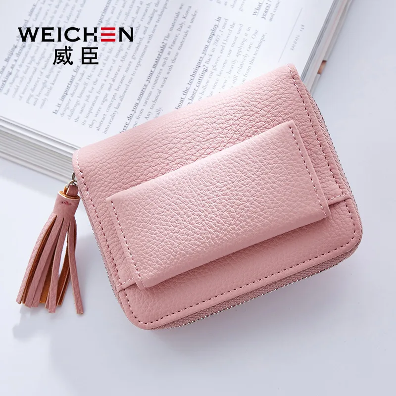 WEICHEN 2018 Новый Модный женский кошелек свежий стиль кисточки милый короткий для