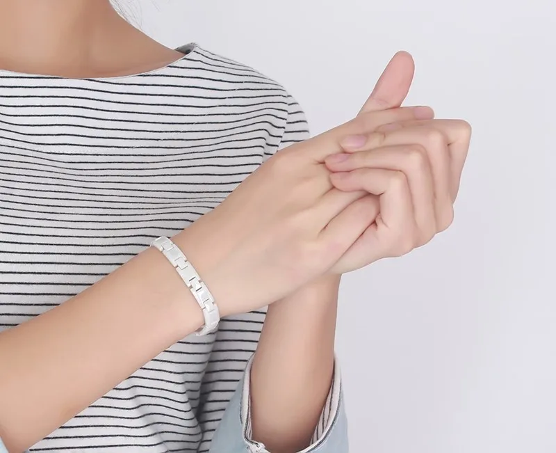 Высококачественные белые керамические браслеты для женщин черные гематитовые