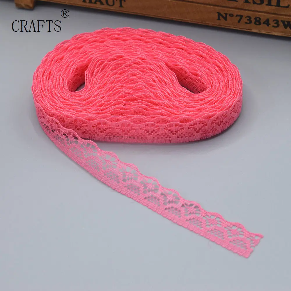 watermelon red Новинка! 10 ярдов кружевная лента, драгоценные камни шаблон ширина 14 мм, DIY ювелирные изделия, одежда, свадебные украшения - Цвет: watermelon red