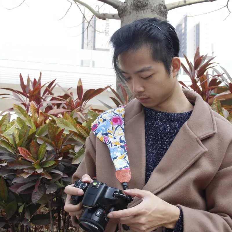 Шейный наплечный ремень для камеры DSLR сумка чехол цветок ремешок-шарф Sony Fuji Olympus