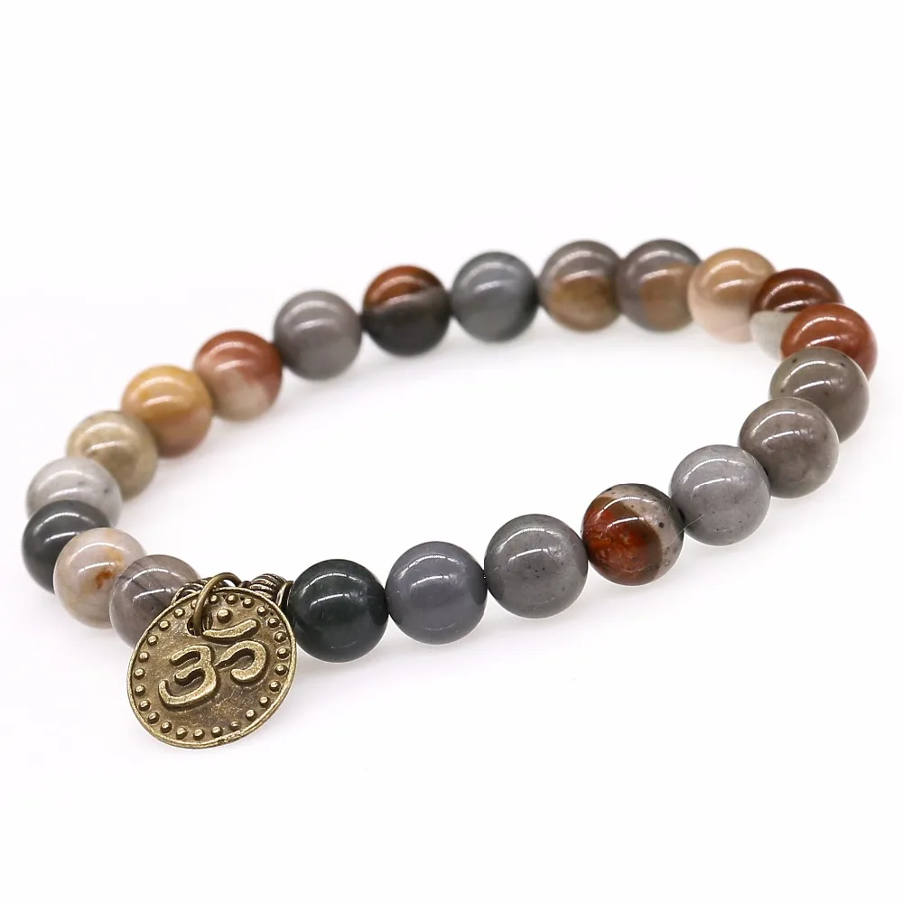 Браслеты из натуральной полихромной смолы для мужчин и женщин подвески меди в