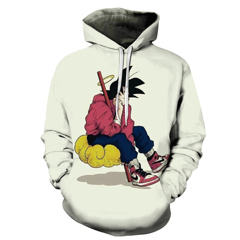 Новые колготки Dragon Z ball Super Saiyan Son Goku с 3D принтом Мужская толстовка капюшоном в