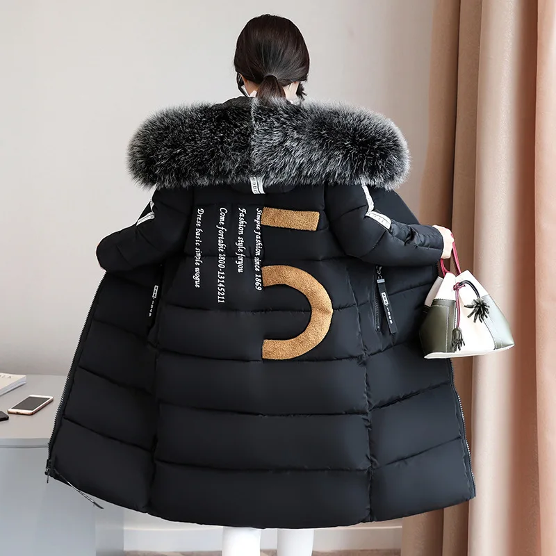 

2018 Polyester Zipper Slim Thick Full Zippers Limited Real Clothes Woman Long Fund Cotton Loose Coat Winter