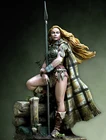 Сборка, Неокрашенная, масштаб 124, 75 мм, queen с копьем, старинная фигурка 75 мм, историческая модель из смолы