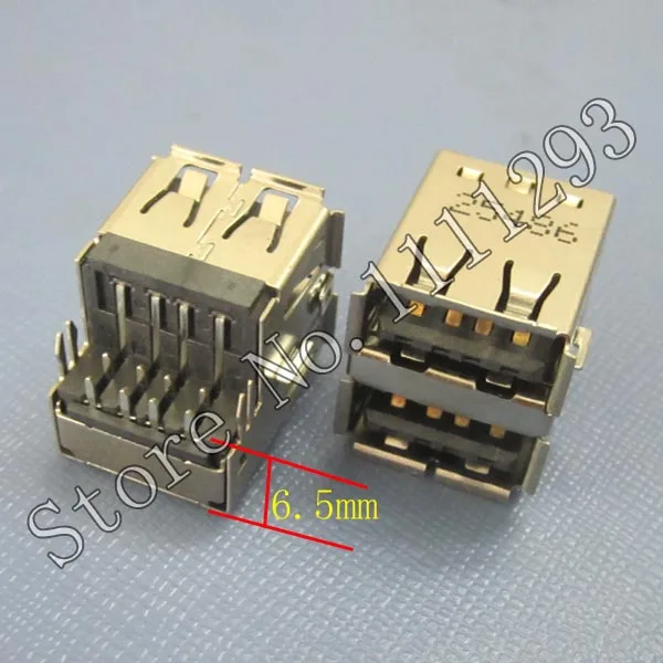 10 шт./лот 2 0 двойной USB разъем для Dell Inspiron 120L 130L 1300 B120 B130 PP21L и т. д. порт материнской