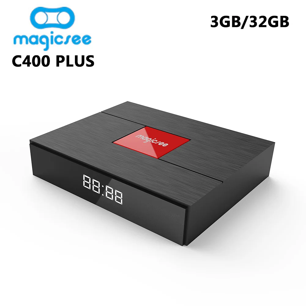 C400 PLUS 3GB 32GB C400 плюс DVB-T2 DVB-S2 Смарт ТВ приставка Android 7,1 Amlogic S912 Восьмиядерный 3 ГБ 32 ГБ 4 к ТВ приставка DVB-C медиаплеер PK KIII PRO - Цвет: C400 PLUS 3GB 32GB
