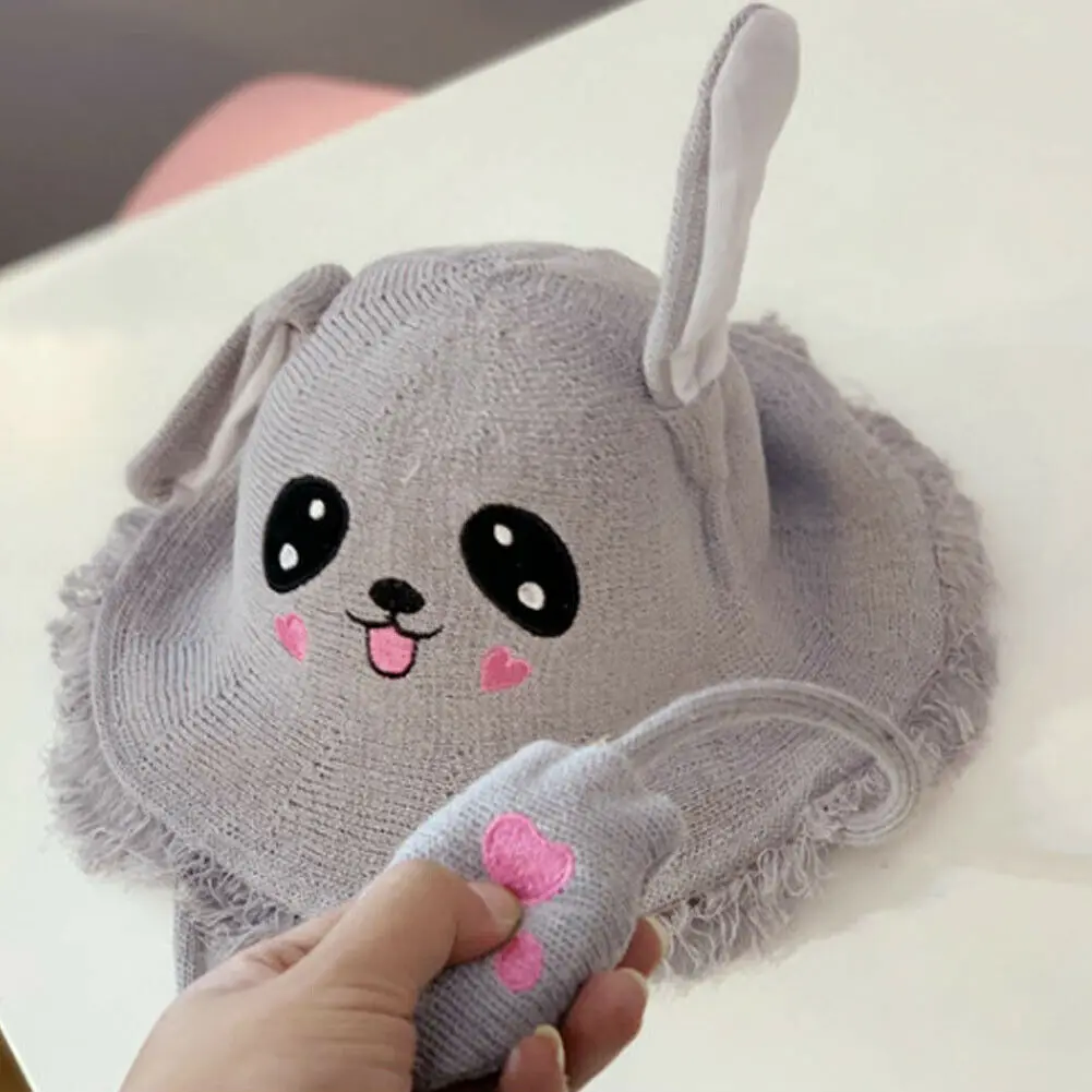 Летняя Соломенная Панама для маленьких мальчиков и девочек с рисунками животных