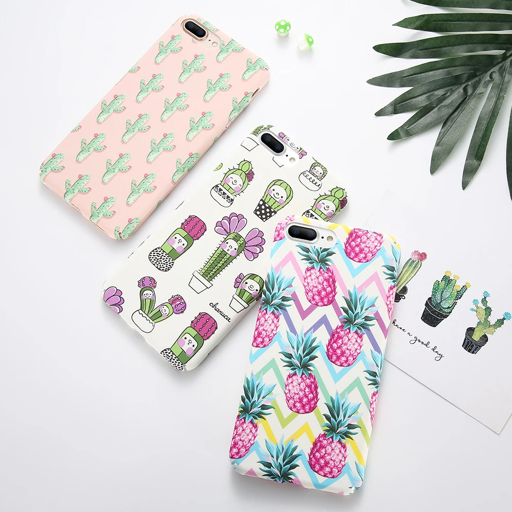 KISSCASE Pineapple Cactus Case For iPhone 7 8 Plus X 6 6S Cute Sunmmer Soft TPU Cases 5 S SE Phone Funda Back Cover |