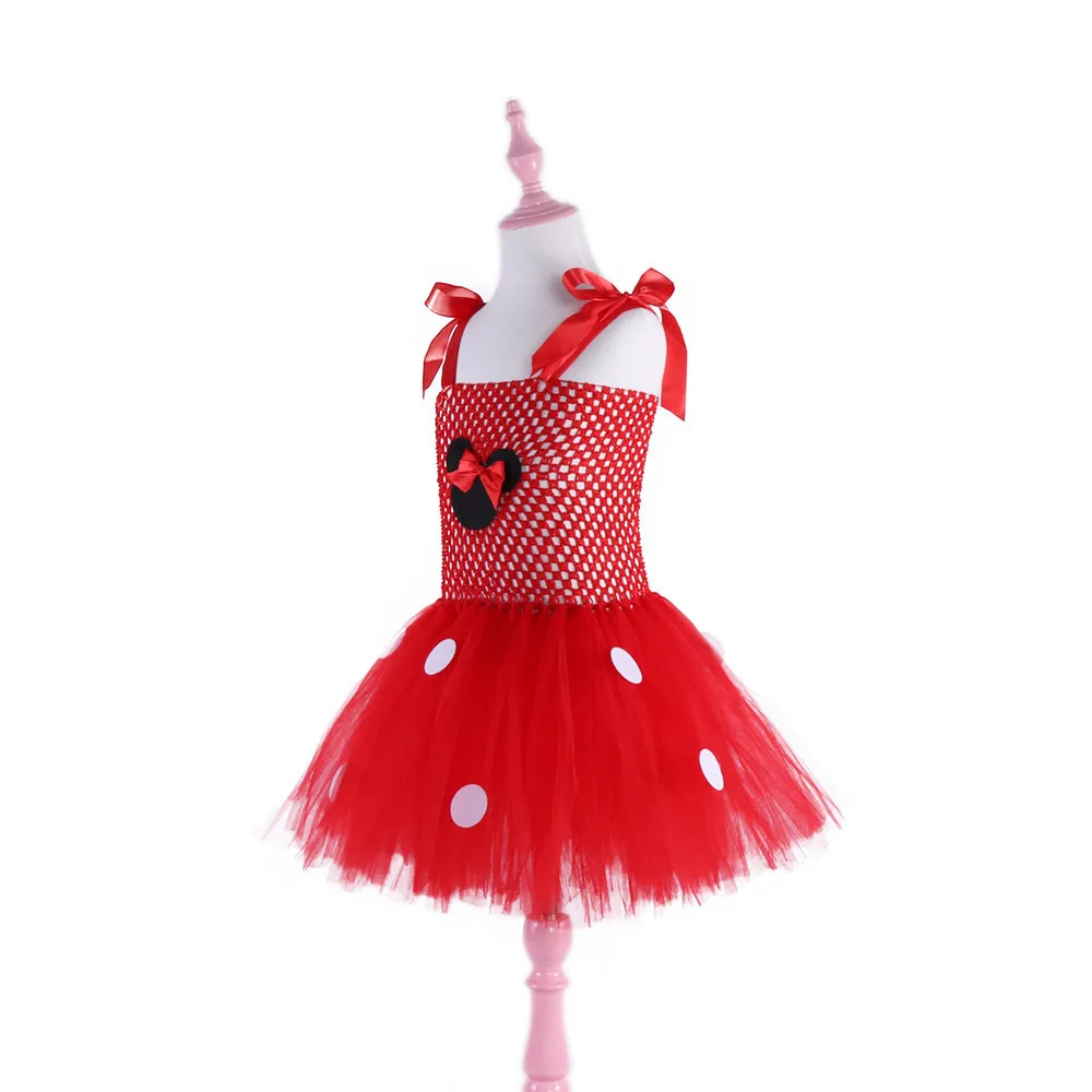 

Latest Minnie Dot Girls Party Dresses Fancy Costume Cosplay Kids Tutu Dress Easter Baby Clothes Children Cartoon Party Prom Pink