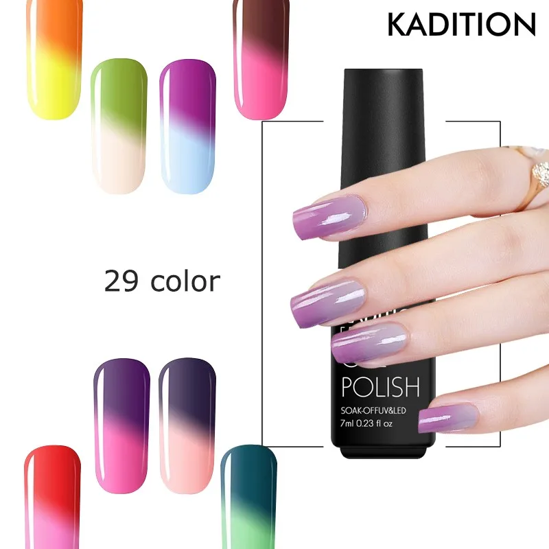 KADITION DIY Температура изменить гель лак для ногтей длительный Красивая Красочные