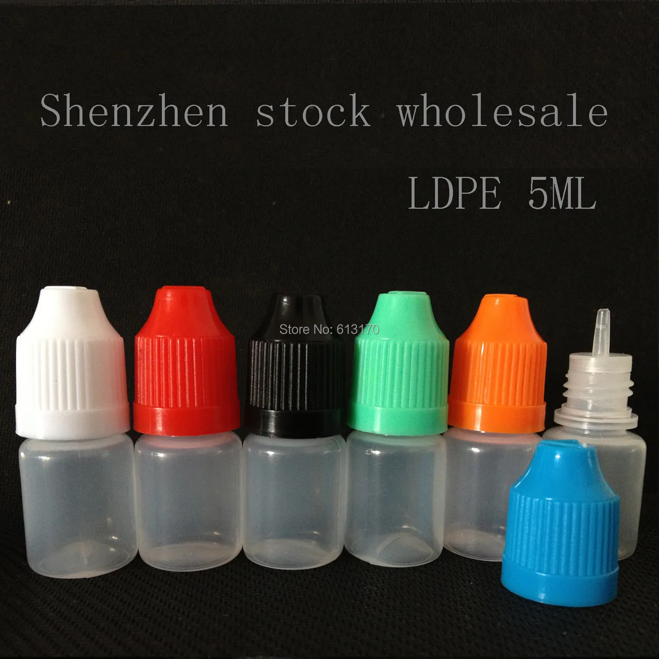 

200pcs 5ml PE Smoke oil Dropper bottles 5CC Empty E-liquid bottle Childproof cap cover Eye dropper bottle with long tips