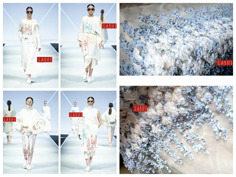 3yards=1lot new Full of flowers such as relief 3d Organza base fabric hazy beauty Light texture ornament latest fashion O0028 | Дом и сад