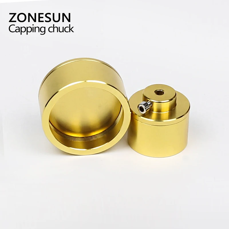 ZONESUN укупорочная машина патрон, винт укупорочный инструмент головка бутылки укупорочная машина патроны 10-50 мм, золотой цвет креповая машина