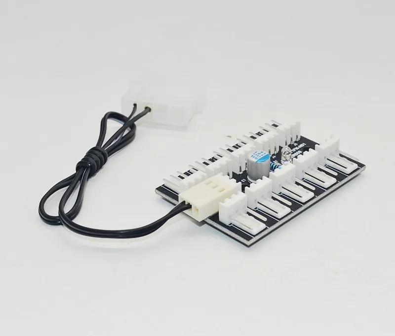 Контроллер скорости вентилятора компьютера PWM/3pin/colling Fan Hub кабель питания от 1 до 10