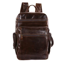 fashion genuine leather backpack men school backpack bag leather men backpack large rucksack school bag bookbag male knapsack