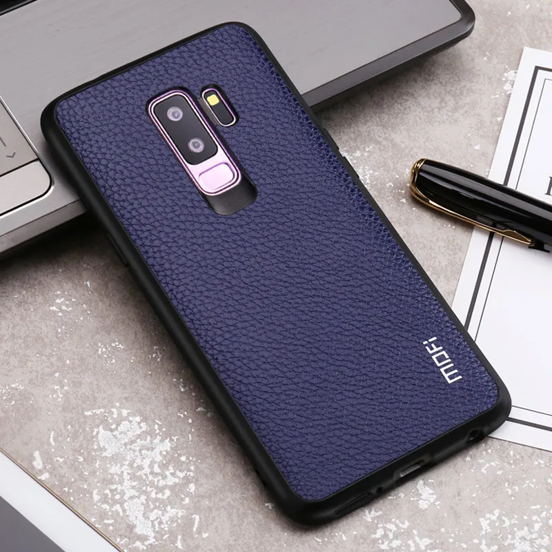 Чехол S9 Plus для samsung Galaxy S9, чехол Mofi для samsung Galaxy S9 Plus, чехол из ПУ кожи, задняя крышка, чехол - Цвет: Blue