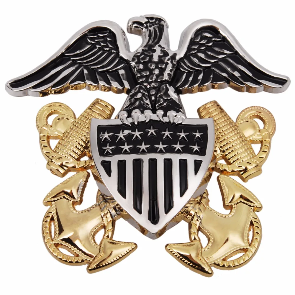

WW2 US NAVY OFFICERS HAT METAL BADGE