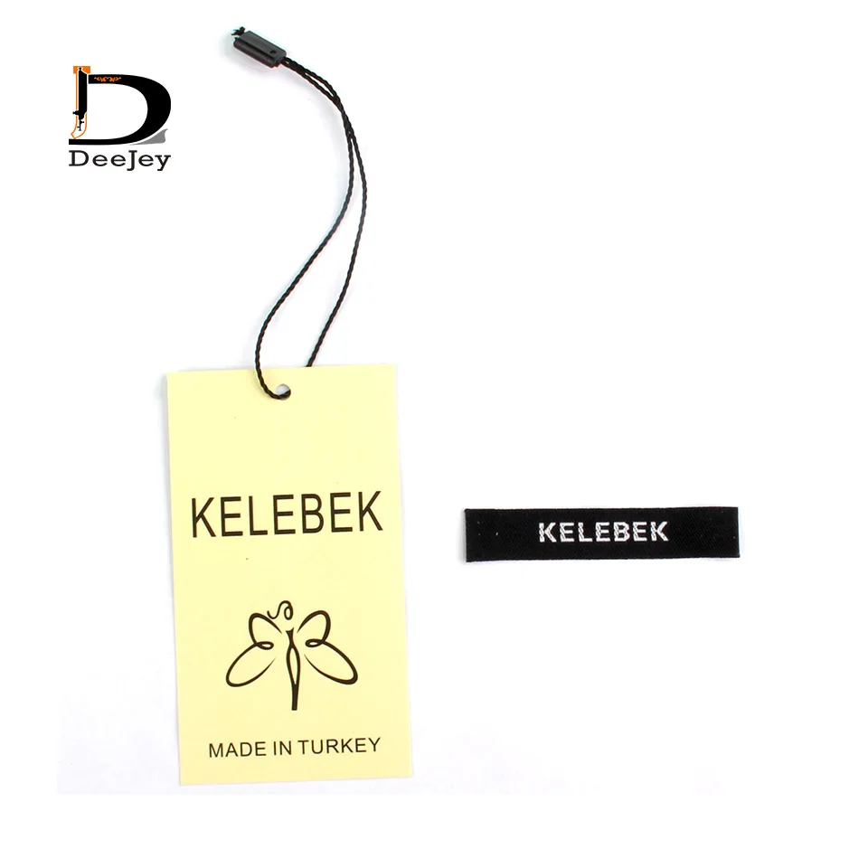 

super value matching brand custom label tags for clothing woven label and hang tags and maual hand strings 1000pcs lot