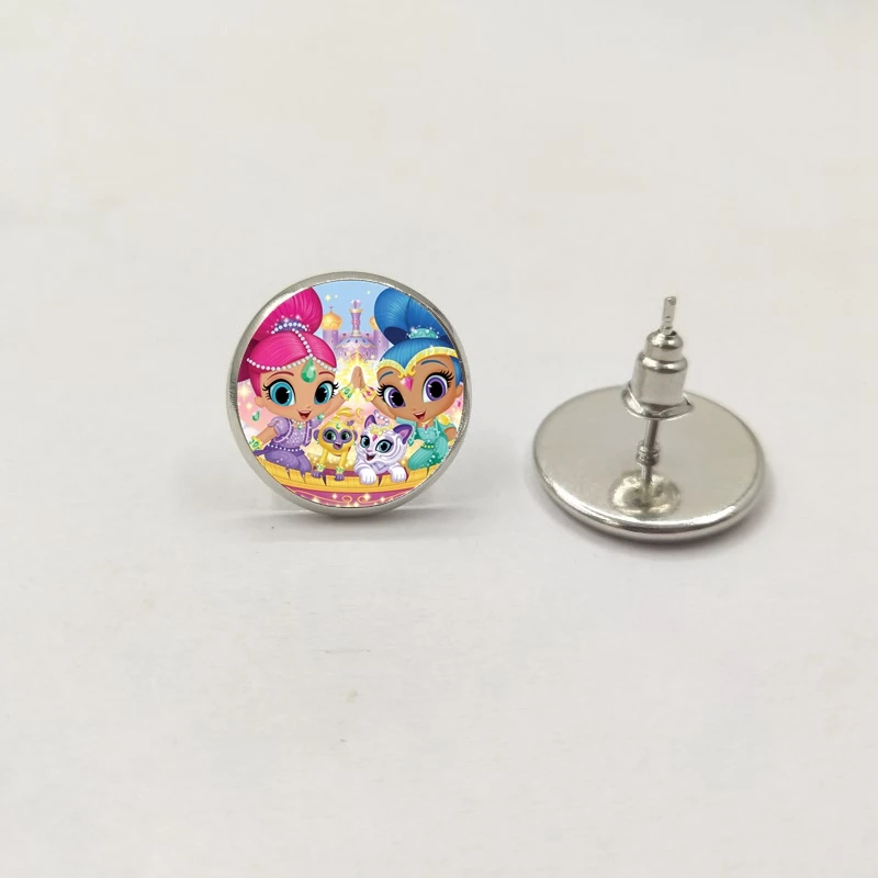 silver Новинка София первые Серьги Принцесса София кулон красивая принцесса стеклянные куполообразные серьги и подвески детские ювелирные изделия - Окраска металла: silver