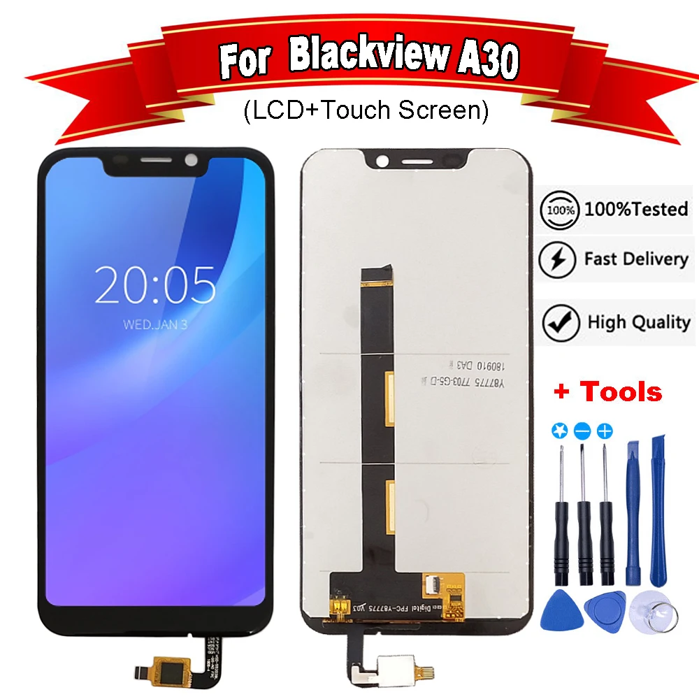 5 дюймов для Blackview A30 ЖК дисплей Дисплей + сенсорный экран Экран 100% тестирование