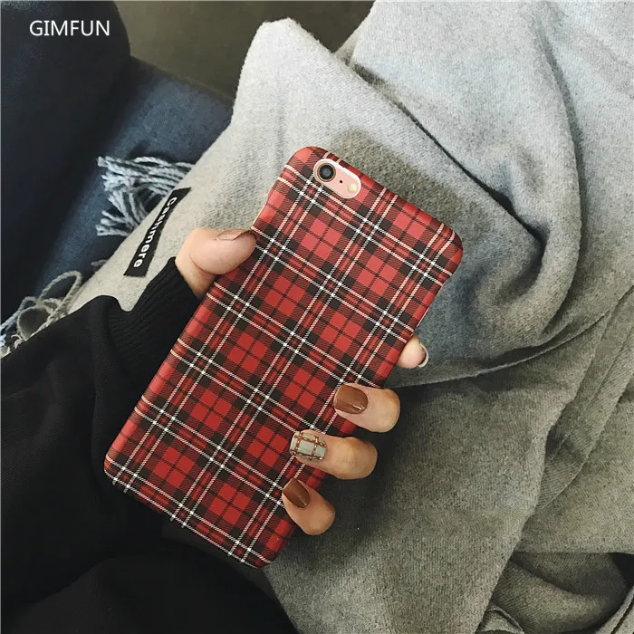 Простой чёрный белый клетчатый чехол Gimfun для телефона Iphone xs xr xsmax 8 7 6 6s 6plus 5 |