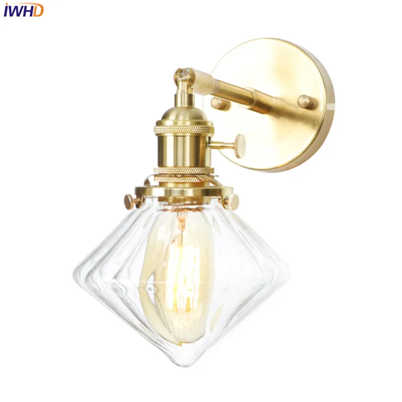 IWHD медный скандинавский светодиодный настенный современная лампа Wandlamp светодиодный светильник для спальни настенный светильник Industiral туалетный светильник аппликация Мураль светильник