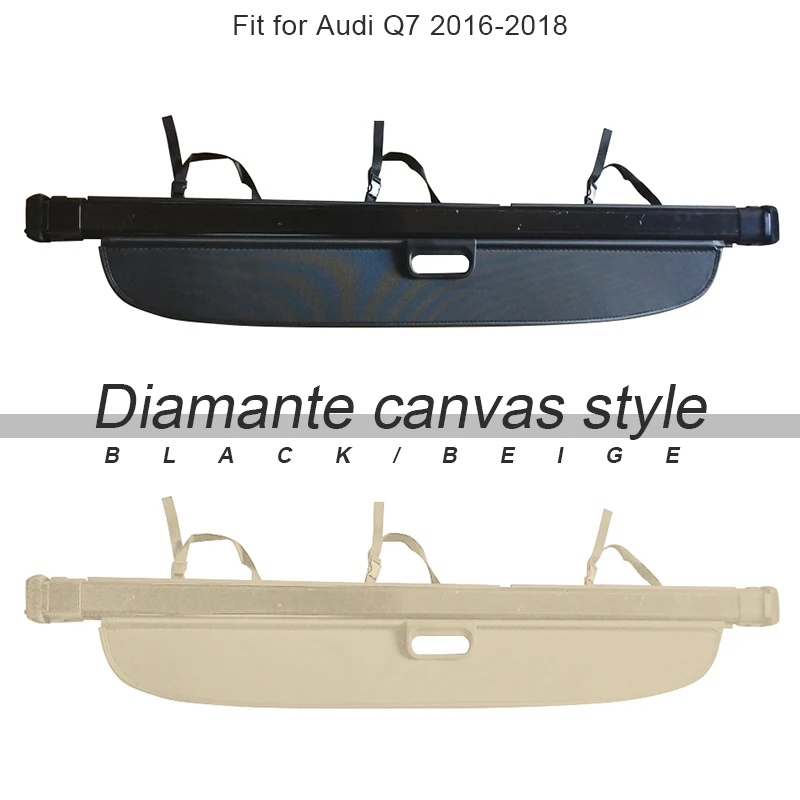 Overe 1Set Car Rear Trunk Cargo Cover For Audi Q7 2016 2017 2018 Car-styling Black Security Shield Shade Auto accessories | Автомобили и