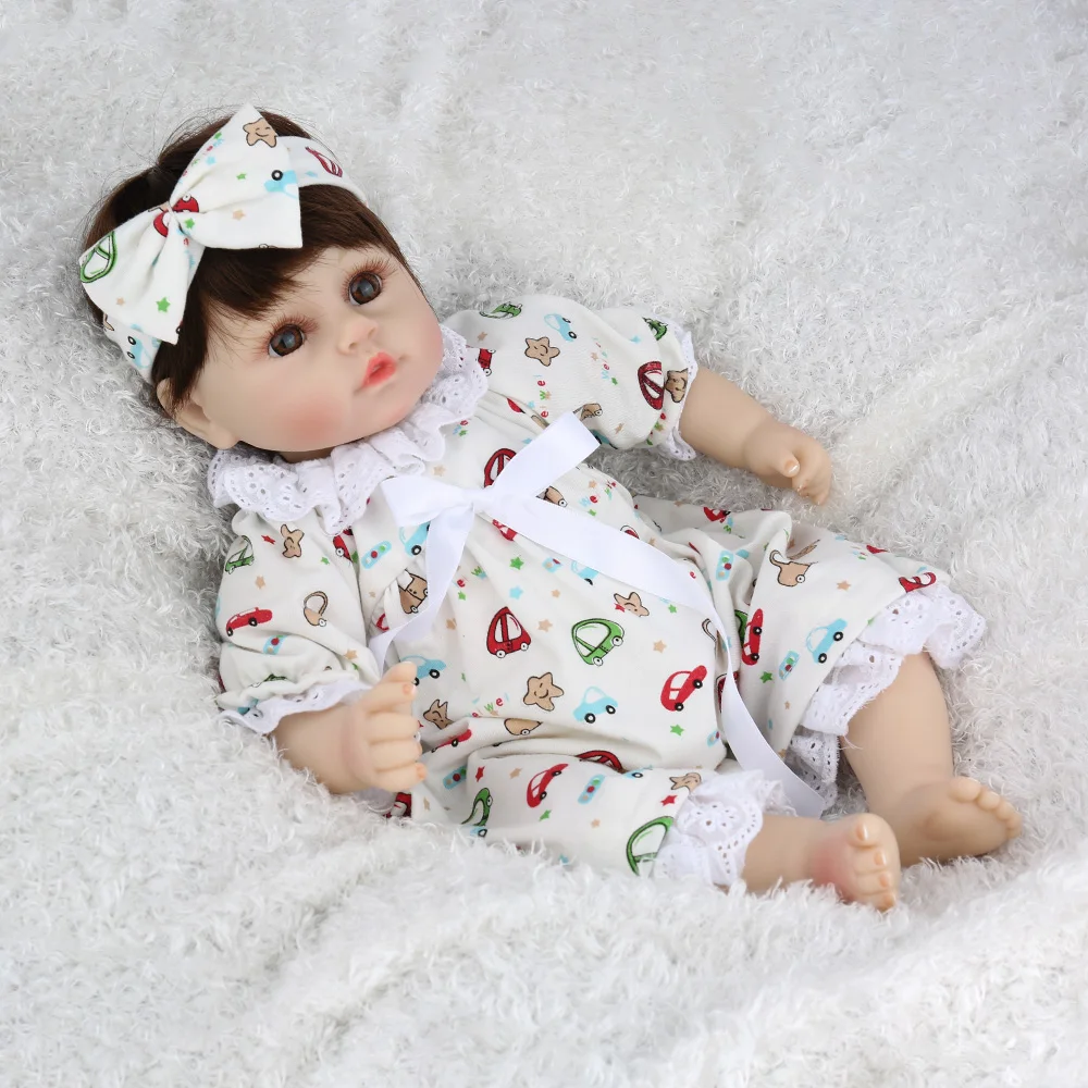 Reborn Baby Doll 18 дюймов мягкая силиконовая Реалистичная кукла принцесса для девочек