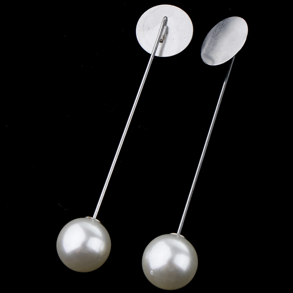 MagiDeal 20Pcs Blank Tray Glue On Pad Lapel Stick Pin DIY Boutonniere Pins | Украшения и аксессуары