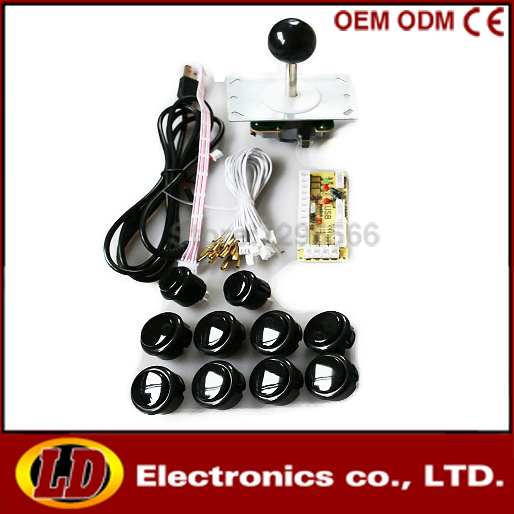 Arcade Joystick DIY Kit Zero Delay USB Encoder To PC Sanwa + Push Buttons For Mame | Спорт и развлечения
