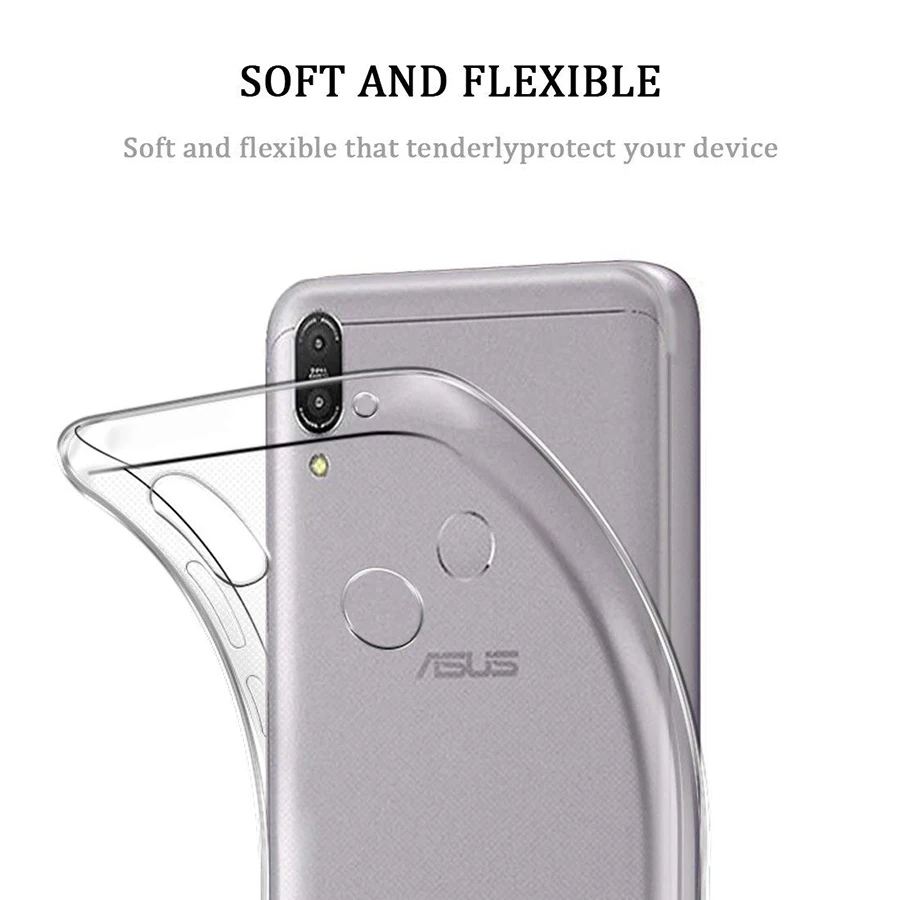 Soft Clear Silicone TPU Case For Asus Zenfone Max Pro M1 ZB601KL ZS620KL ZB570TL ZA550KL ZE620KL ZC520 554 600 551KL Phone |