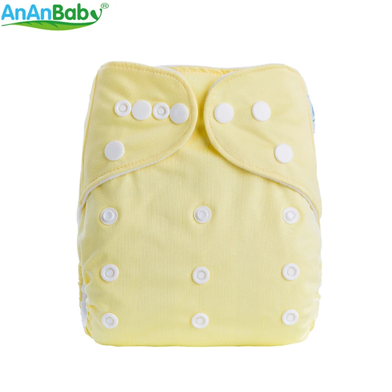 AnAnBaby однотонные тканевые подгузники 2018 дышащие Многоразовые детские один размер