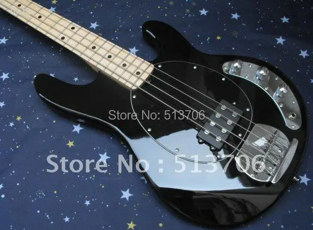 Оптовая продажа 4 струны черный электрический бас мужской фингерборд высокое