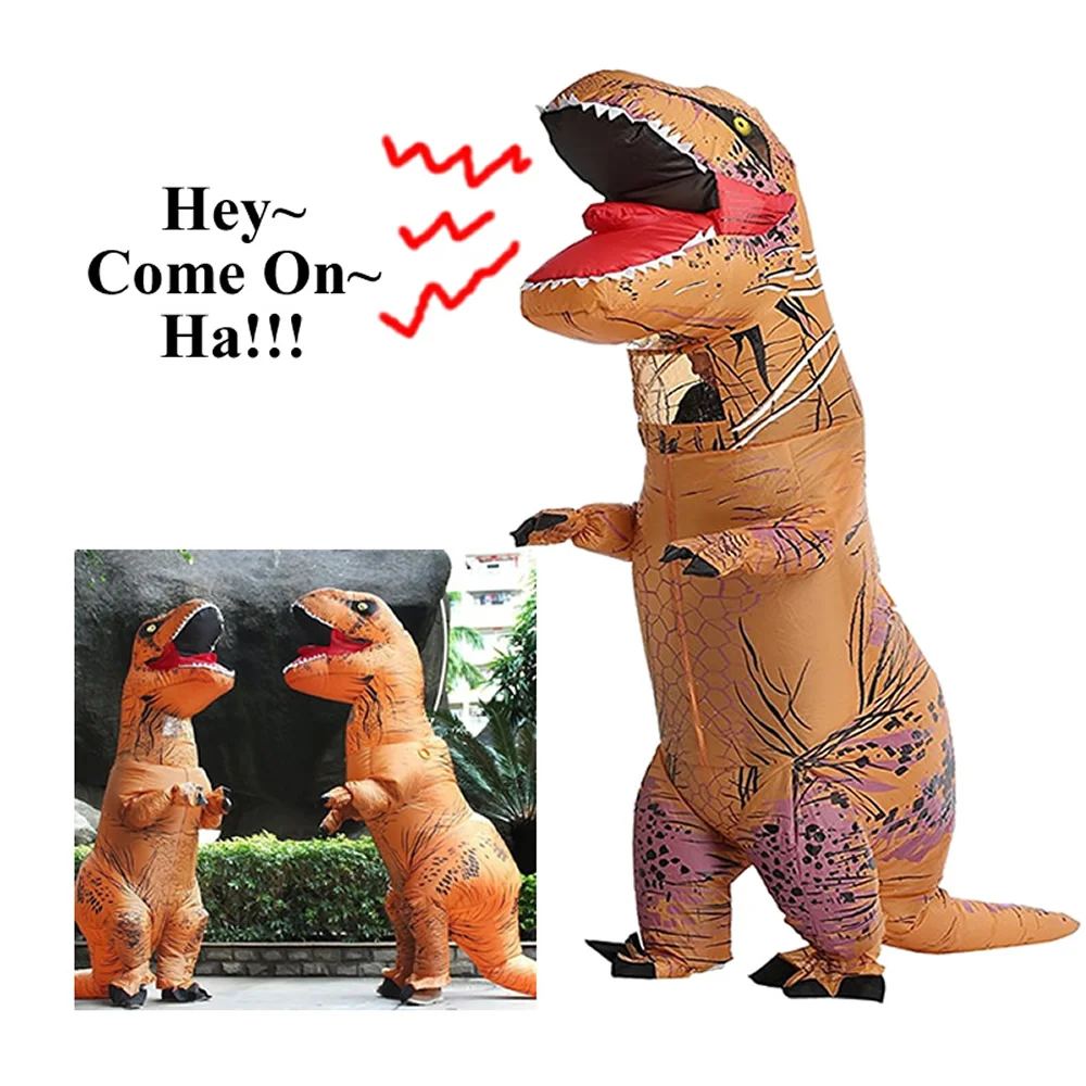 Костюм взрослого динозавра T-REX Jurassic World Park, увеличивающийся, для косплея и нарядной вечеринки.