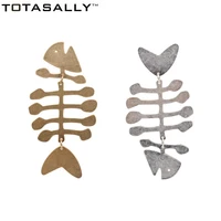 totasally fashion vintage designed mismacthed fish bone dangle earrings womens irregular shape party drop earrings jewelry