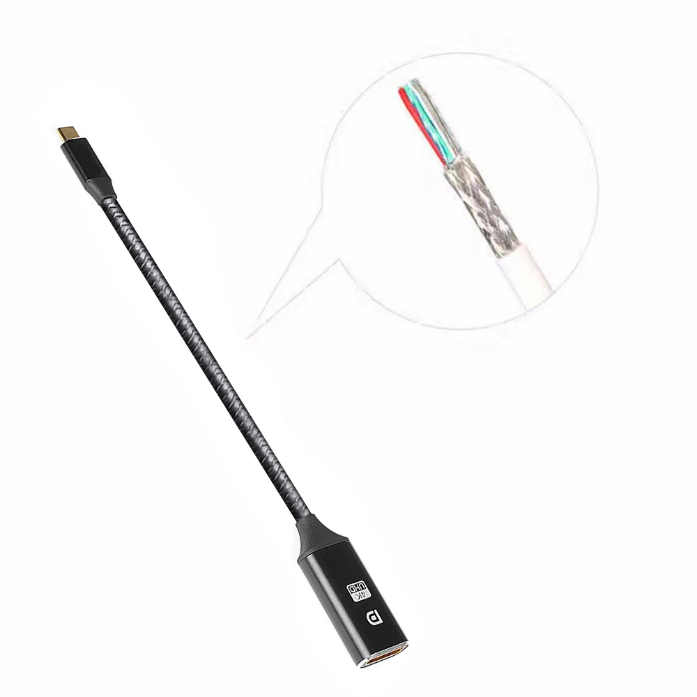 USB C адаптер для дисплея кабель (поддержка 4K @ 60 Гц) (Thunderbolt 3) до DP 1ft длина MacBook Pro Google