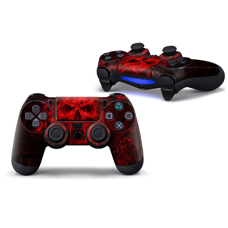 2 Синий череп Защитная крышка наклейка для PS4 контроллер кожи для Playstation 4 наклейка аксессуары - Цвет: 2