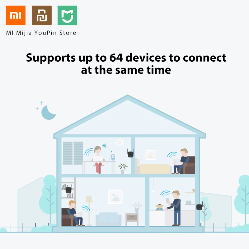 Оригинальный Wi-Fi роутер Xiaomi 300M усилитель Pro сетевой расширитель ретранслятор
