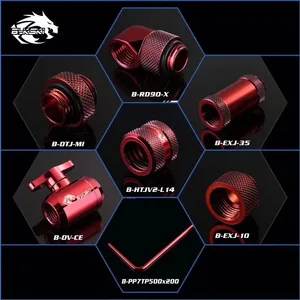 BYKSKI red Version G14 Plug  Hose фитингod14 мм фитинг для жесткой трубкифильтртермометрповоротный фитингВодяной переключатель