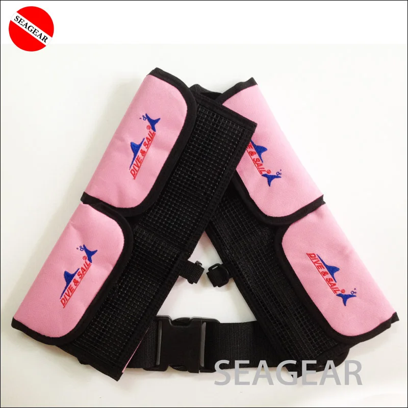 Ремень для дайвинга с аквалангом 4 кармана экономии веса 3 цвета сетчатый ремень